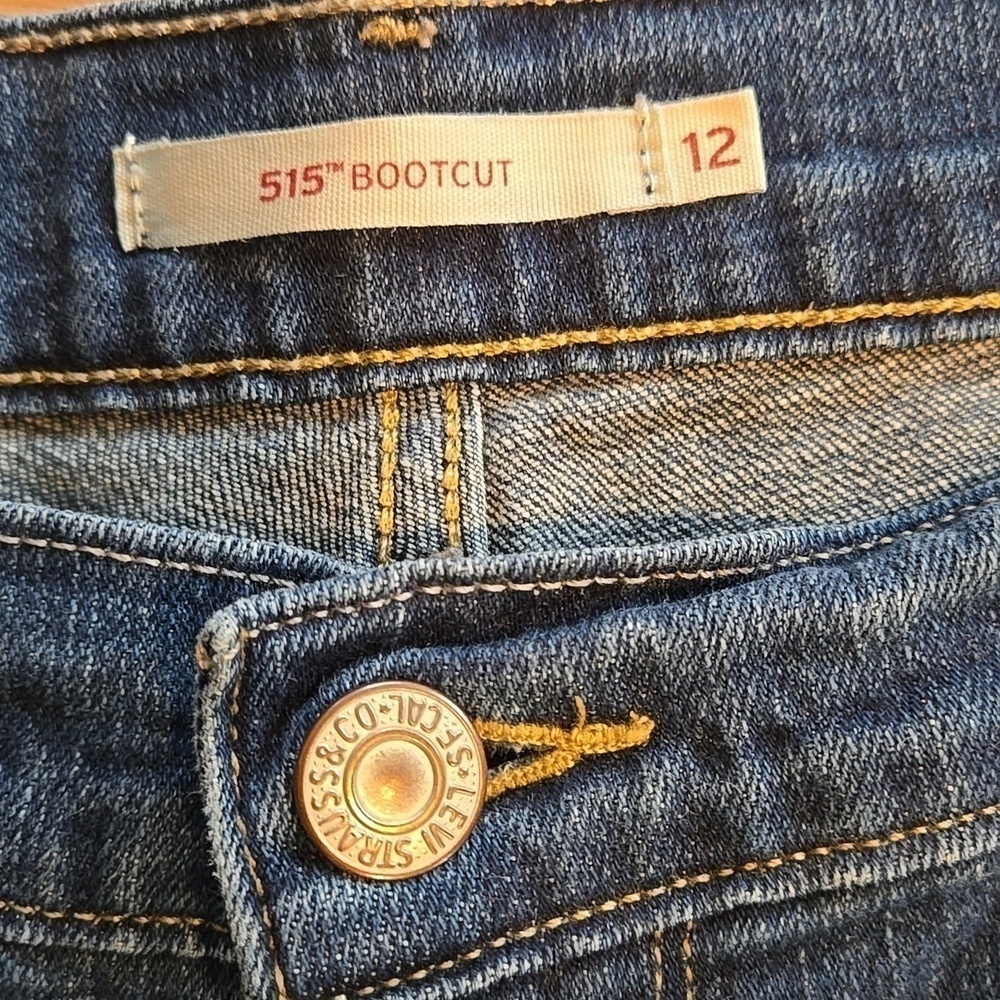 LEVI'S 515 Bootcut Dark Wash Jeans Womens Size 12 - Picture 2 of 8